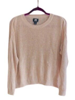 Roots Women's Crewneck light Sweater, linen cotton blend, slouchy, minimalist